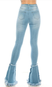 Bell Bottoms Distressed Jeans