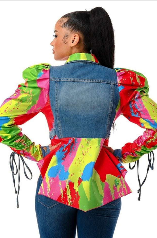 Plus Size Hot Pink Denim Babe