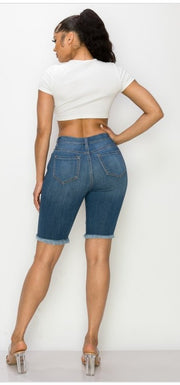 Distressed Jean Shorts
